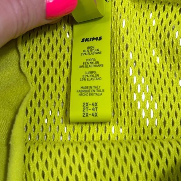 SKIMS Citrus Green Warp Knit Cover Up Ruched Sarong - Picture 10 of 10